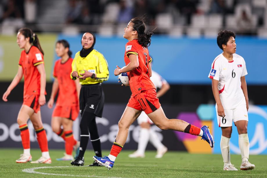 [图]U17女足亚洲杯：刘雨希双响 中国队2-4朝鲜无缘决赛